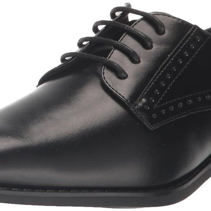 Stacy Adams Unisex-Child Kalvin Plain Toe Oxford, Black, 5 Big Kid
