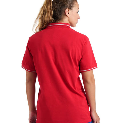 ARENA Unisex Team Polo Shirt Cotton Solid Polo Shirt, red, S
