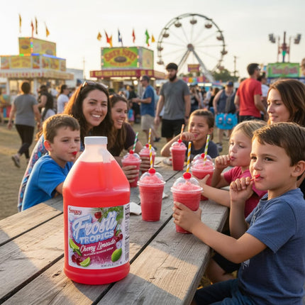 Snappy Frosti Tropics Cherry Limeade Slushy Mix, Slushie Syrups for Machine, Granita Slushy Syrup, Slushie Mix For Frozen Drink Blender, 1/2 Gallon
