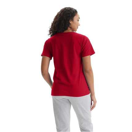 Hanes Perfect-T V-Neck T-Shirt, Cotton Short Sleeve Tee for Women, 1 or 2 Pack, Deep Red - 1 Pack, 3XL