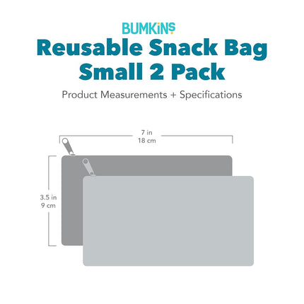 Bumkins Bumkins - Reusable Snack Bag 2pk Small - Unicorn