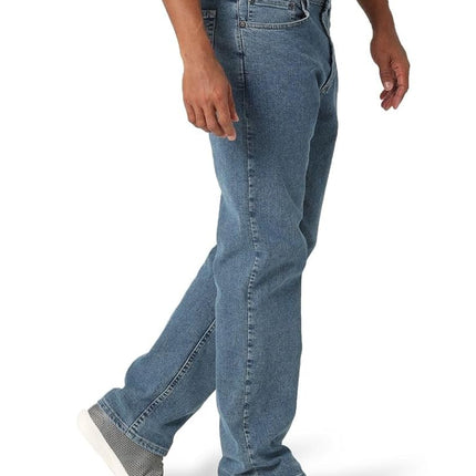 Wrangler Authentics Men's Comfort Flex Waist Relaxed Fit Jean, Light Stonewash, 34W / 34L