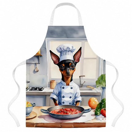 Caroline's Treasures Tablier de cuisine Miniature Pinscher "The Chef" pour homme et femme, unisexe, grande taille, multicolore