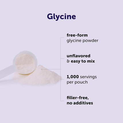 Micro Ingredients Glycine Powder, 1KG (2.2 Pounds), Glycine 1000mg Per Serving, Water Soluble and Product of USA