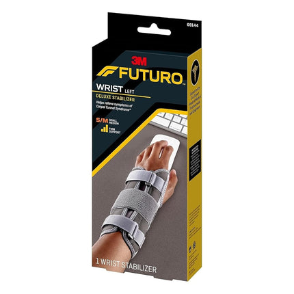 3M Futuro™ Deluxe Wrist Stabiliser, Left Hand, Small/Medium, Foam Pad