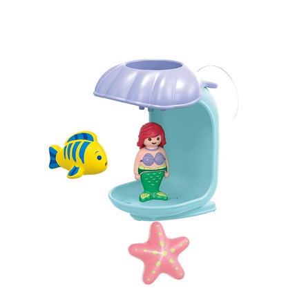 Playmobil 71460 JUNIOR AQUA & Disney: Ariel's Shell Shower, for toddlers, made from over 90% plant-based plastics, indoor and outdoor water toy, fun role-play, playsets for children ages 12 months+
