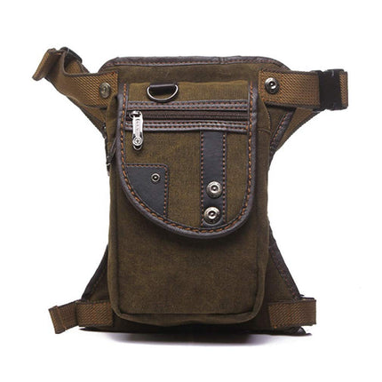 Canvas Motorcycle Drop Leg Bag for Men Women Trave