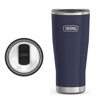Mystic Navy-24 oz Stainless Steel Tumbler w/Slide Lock Lid