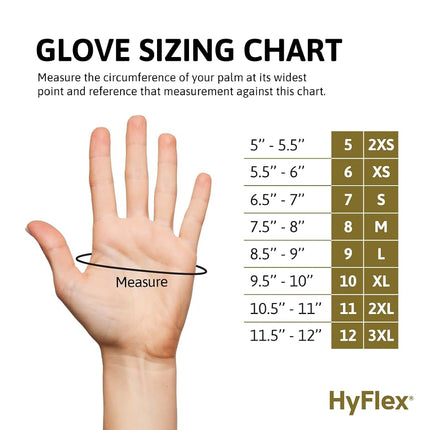 Ansell HyFlex 11-600 Nylon Polyurethane Glove Gray Polyurethane Coating Knit Wrist Cuff Medium Size 8 (Pack of 12 Pairs)