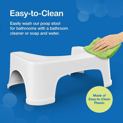 Step and go Toilet Stool 7” New - Proper Toilet Posture for Better and Healthier Results, 2 Pound