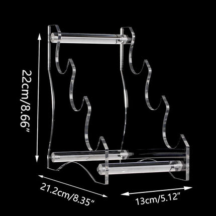 WANLIAN Lightsaber Stand Sword Stand Three Tier Desktop Acrylic Lightsaber Display Stand Lightsaber Hilt Holder for Show lightsaber Collection(Transparent)