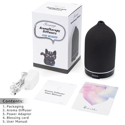 Gooamp Ceramic Essential Oil Diffuser for Home 200ML Humidifier