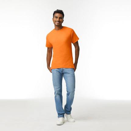Gildan Men's Ultra Cotton T-Shirt, Style G2000, Multipack, Safety Orange (3-Pack), M (Pack of 3)