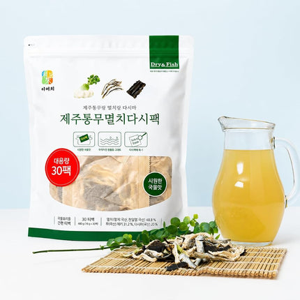 Korean Jeju Radishes, Dried Seafood Mixed Dashi Pack 405g (15g×27packs), 제주 무 다시팩