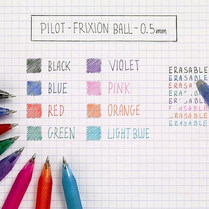 Pilot Frixion Erasable Rollerball Pen 0.7 mm Tip - Black, Single Pen