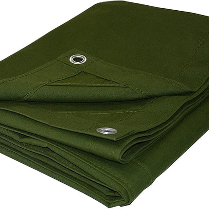 CARTMAN 5x7 Feet 12 Oz Heavy Duty Canvas Tarp, Green