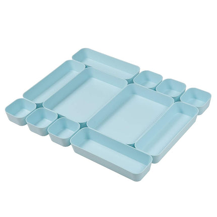 Backerysupply Set Of 12 Blue Color Plastic Desk Dr