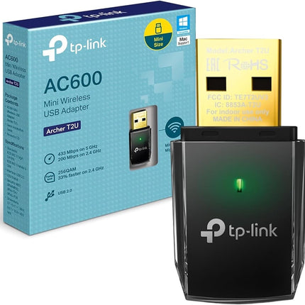 TP-Link Archer T2U AC600 WiFi Dongle, Mini USB WiFi Adapter for PC
