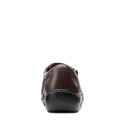 Clarks Women's Cora Giny Loafer, Dark Brown Tumbled Smooth Lea, 8 UK