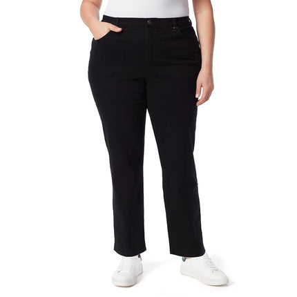 Gloria Vanderbilt Women's Amanda Classic High Rise Tapered Jean, Black, 14 Short