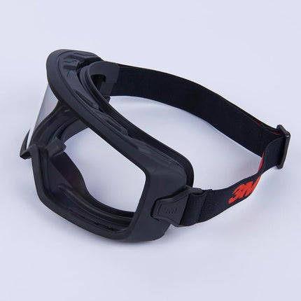 3M GoggleGear Eye Protective Goggle 3000 Series, Clear Scotchgard Anti-Fog/Anti-Scratch Lens, Premium Cloth Strap, TPV Shroud, 1 Pair, GG3301-SGAF, ANSI Z87.1, CSA Z94.3, D3 D4 Rating