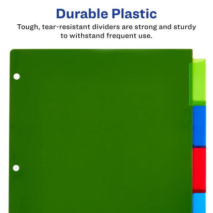 Avery Big Tab Insertable Plastic Dividers, 5 Multicolor Tabs, Case Pack of 24 (5007278211900)
