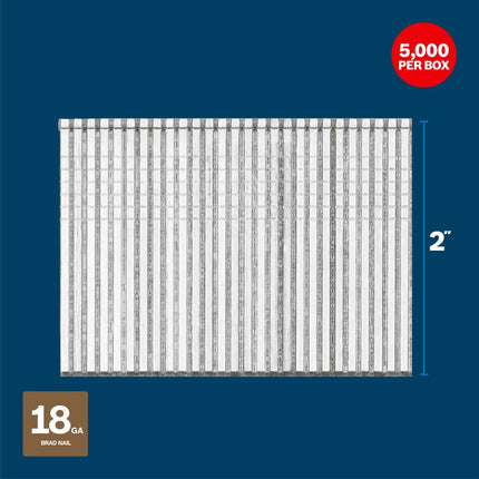 Bosch GNH18G200GV - Clavos Brad de 5 cm x calibre 18 (5000 por caja)
