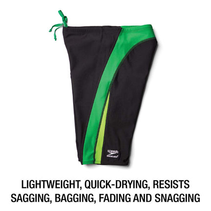 Speedo Bañador de natación Launch Splice Jammer para niño, negro azul, 22/6
