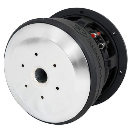 Subwoofer de audio para coche de competición Rockville Punisher 10D1 de 10", 5000 W de pico, doble de 1 ohmio, 1250 W RMS con clasificación CEA