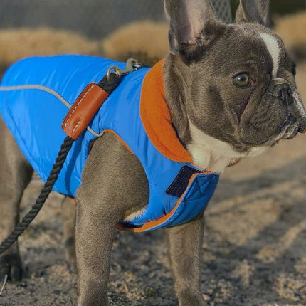 Gooby Cold Weather Fleece Lined Sports Dog Vest with Reflective Lining, Small, Blue