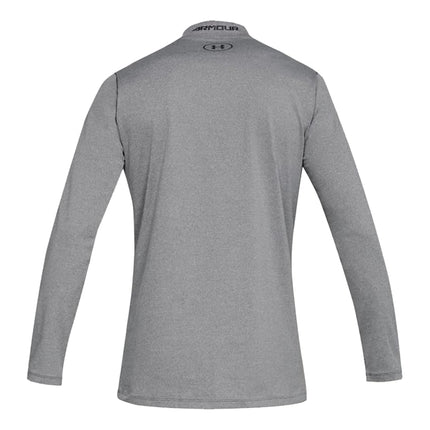 Under Armour Men Coldgear Armour Mock Fitted Long-Sleeve Shirt - Charcoal Light Heather/ Black (019), Small