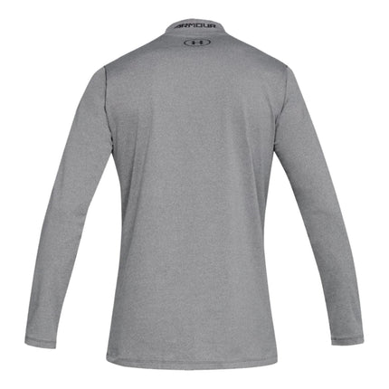 Under Armour Men Coldgear Armour Mock Fitted Long-Sleeve Shirt - Charcoal Light Heather/ Black (019), Small