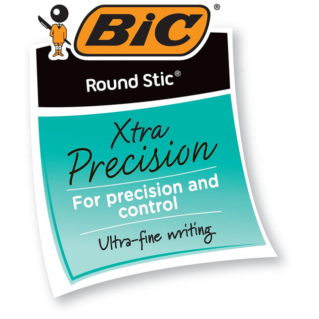 BIC America GSF11BE Round Stic Ballpoint Stick Pen Blue Ink, Fine, Dozen