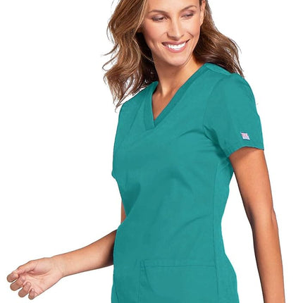 Cherokee Women's Classic Medical Work Wear, Teal, Blue, 5XL Plus