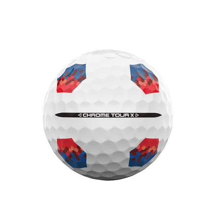 Callaway Golf Chrome Tour X Premium Golf Ball 2024, Blue/Red