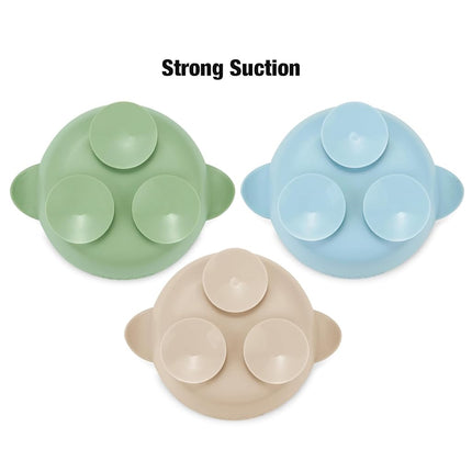 PandaEar 3 Stainless Steel Baby Bowls with Suction Cup and Lid - Porridge Bowl for Baby Porridge & Porridge, Non-Slip Baby Bowls with Silicone Cover, Unbreakable BPA-Free, Children's Bowl from 6