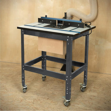 Support pour table de défonceuse POWERTEC UT1006 | Base robuste d'une capacité de 180 kg avec pieds réglables et niveleurs
