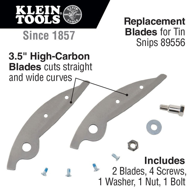 Replacement Blades for Tin Snips Klein Tools Cat. No. 86556 Cut Tin, Copper, Aluminum, More Klein Tools 89555
