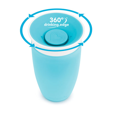 Munchkin Miracle 360 Sippy Cup, Green/Blue, 10 Ounce, 2 Count