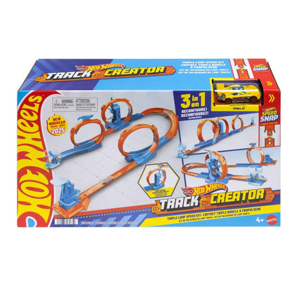 ​Hot Wheels Track Creator Triple Loop Pack & 1:64 