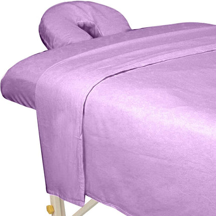ForPro Premium Flannel 3-Piece Massage Sheet Set, 