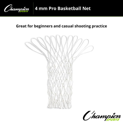 Filet de basket-ball Champion Sports Economy, blanc, 4 mm