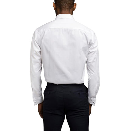 STACY ADAMS Men's 39000 Solid Dress Shirt, White, 15.5" Neck 34"-35" Sleeve