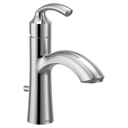 Moen 6170 Glyde Single Handle Bathroom Sink Faucet with Optional Deckplate, Chrome