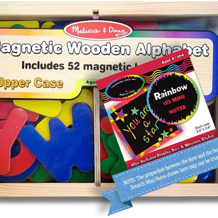 Melissa & Doug Alphabet Wooden 52 Magnets-in-a-Box