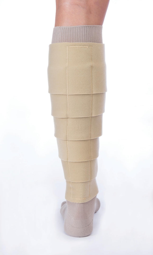 FarrowWrap Basic Legpiece, Tan with Compression Sock, BSN Jobst FarrowMed (Regular, Small)