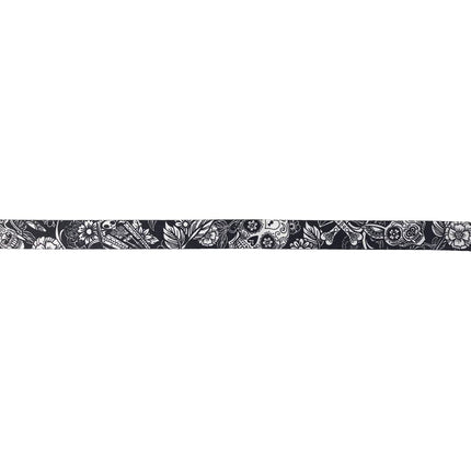Wolfgang Adjustable Dog Training Collars, Durable & Easy to Clean Nylon Dog Collar with Quick Clip Buckles, for Training & Daily Use Made in USA, LosMuertos Print, (1 Inch x 12-18 Inch)
