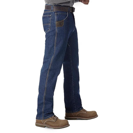 Wrangler Men's Five Pocket Jean, Mid Stone, 30W x 32L