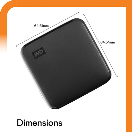 WD 1TB Elements SE SSD Portable SSD USB 3.0 up to 400 MB/s 2-meters drop resistance