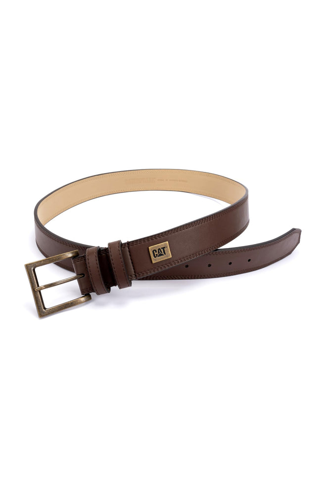 Caterpillar mens Triple Edge Stitch BeltBelt, Brown, 38